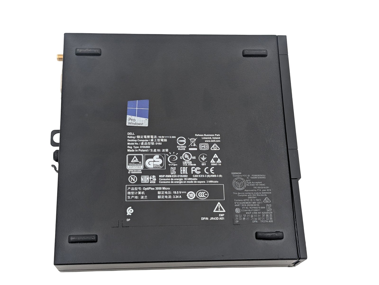 Dell OptiPlex 3050 Micro/i7-7700T/16GB/256GB (ODNOWIONY)