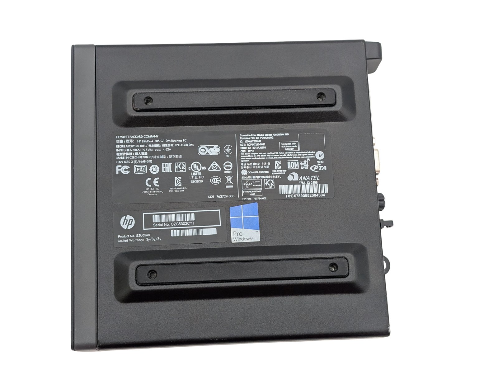 HP EliteDesk 705 G1 DM/A8 PRO-7600B/16GB/128GB (ODNOWIONY)