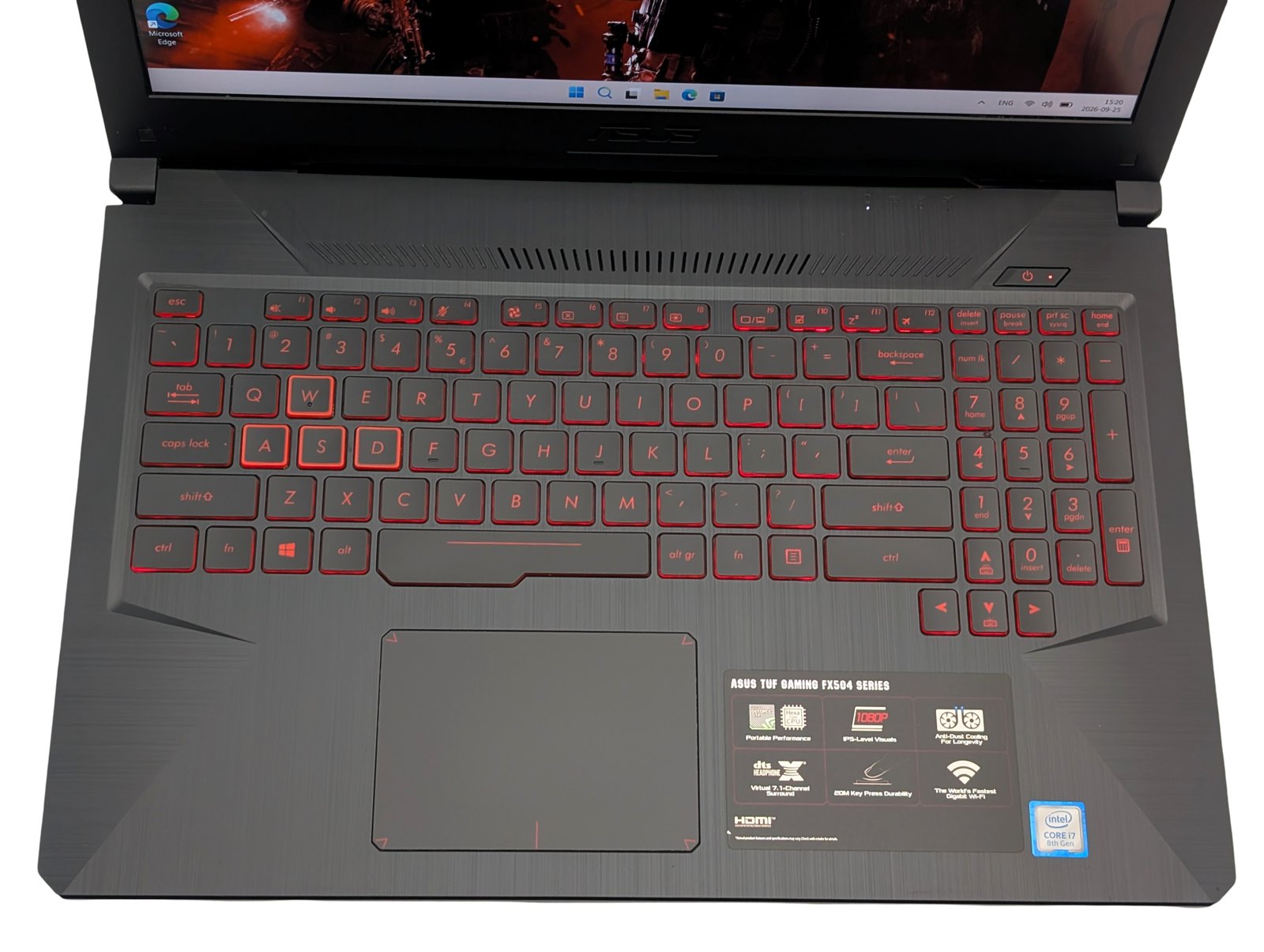 ASUS TUF FX504GM / i7-8750H / 16GB / 256GB+320GB / GTX 1060 6GB (ODNOWIONY)