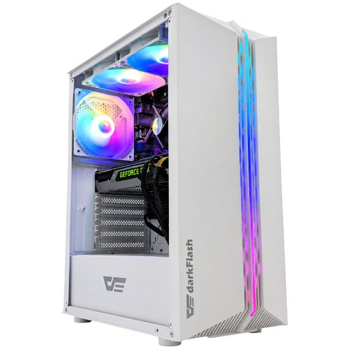 White DarkFlash RGB Gaming PC (1) i5-4670K/24GB/256GB+500GB/GTX 970 4GB (ODNOWIONY)